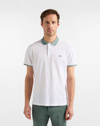 Polo Harmont & Blaine de Algodón Mercerizado con Cuello Estampado