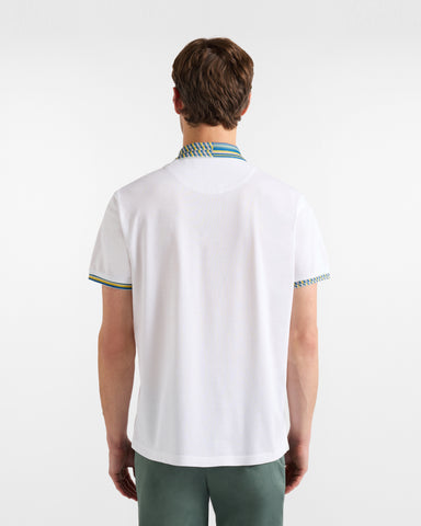 Polo Harmont & Blaine de Algodón Mercerizado con Cuello Estampado