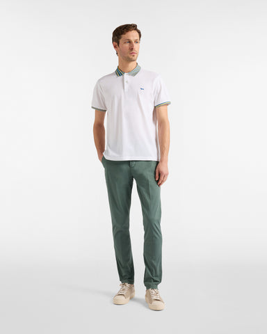 Polo Harmont & Blaine de Algodón Mercerizado con Cuello Estampado