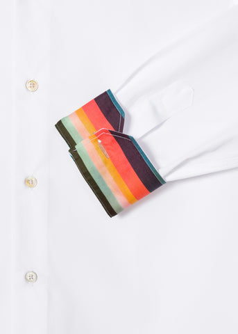 Camisa de Vestir Paul Smith Slim Fit Poplin con puños a rayas de artista