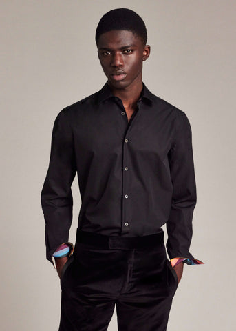 Camisa de Vestir Paul Smith Slim Fit Poplin con puños a rayas de artista