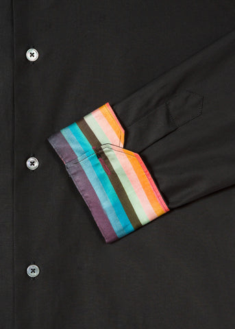 Camisa de Vestir Paul Smith Slim Fit Poplin con puños a rayas de artista