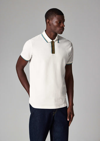 Polo Shirt Paul Smith Ecru Ribetes de Raya Regular Fit