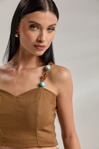 Conjunto ZOEW Mila y Lumi en lino – Moca