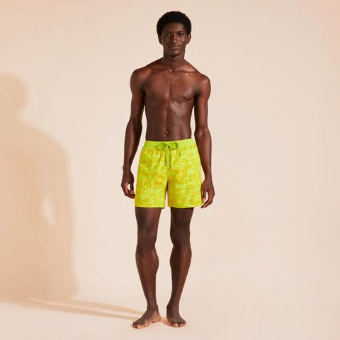Traje De Baño Vilebrequin Flocked Tortugas de Tahiti Con Stretch