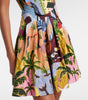 Vestido Mini Farm Rio Lino multicolor tropical painting