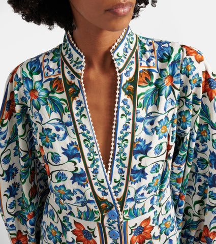 Vestido Maxi Farm Rio flora tile maxi dress
