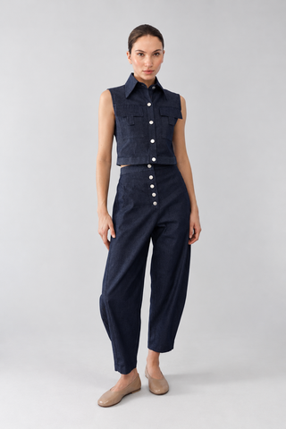 Conjunto Pompousa Carmen y Tamara de Corte Recto – Azul Denim