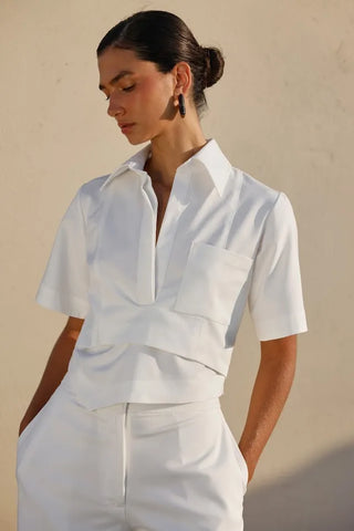 Conjunto Pompousa Vera y Manuela Wide Leg – Blanco