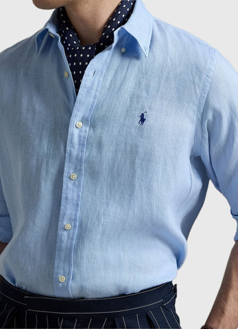 Camisa En Lino POLO Ralph Lauren Manga Larga Custom Fit