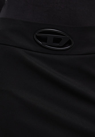 Mini Falda Diesel O-DIXY Con Stretch y Placa D Ovalada en Metal