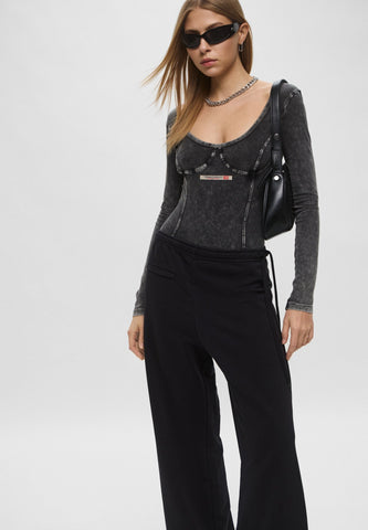 Bodysuits Diesel en Denim suave Mangas Larga