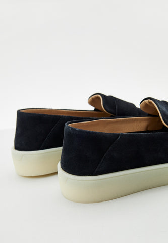 Loafers BOSS Casual slip-ons Randal en Suede Color Azul Oscuro