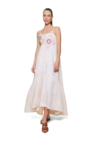 Maxi Vestido Simona Franciscano 98% Algodón