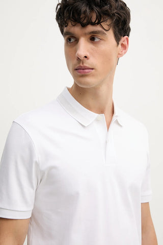 Polo BOSS Slim Fit de algodón mercerizado con raya en el cuello