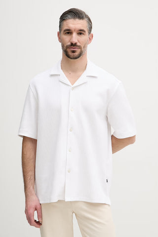 Camisa BOSS Relaxed Fit en Algodón Stretch Texturizado