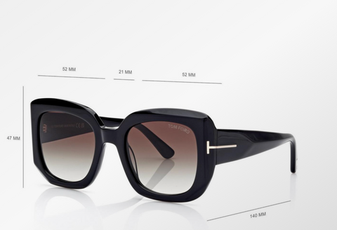 GAFAS DE SOL TOM FORD CARLA OVERSIZED PARA DAMAS