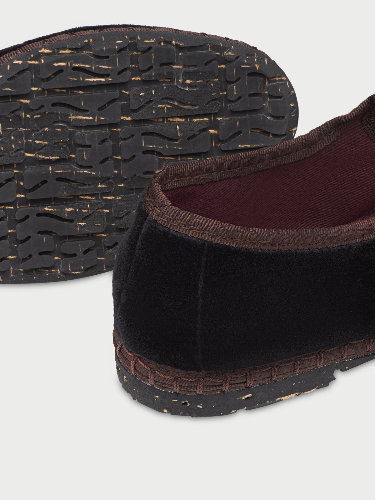 Merceditas Flabelus Sethe de Terciopelo con Ribete en Contraste – Negro – vista 3