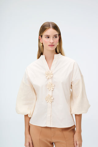 Camisa Simona Aura Algodón + Lino