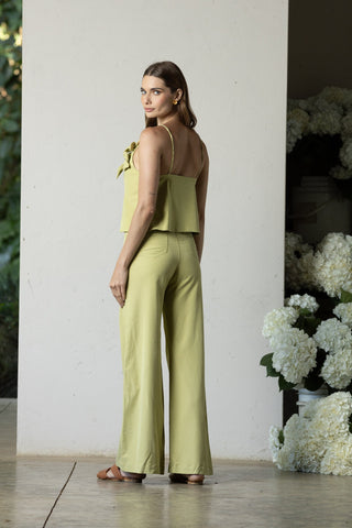 Conjunto Simona Camelia y Lewis Wide Leg – Verde