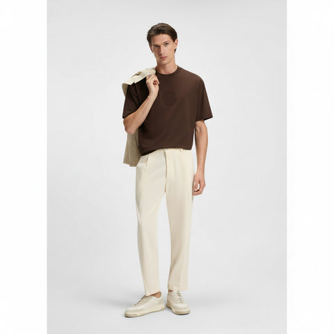 T-Shirt BOSS Oversize fit de algodón super suave y logo doble b en el centro