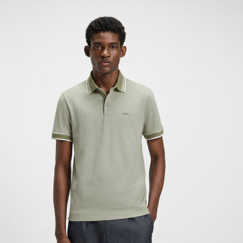 Polo BOSS En piqué striped collar Regular fit