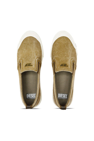 Alpargatas Diesel sin cordones de lona con bordado D s-athos slip on