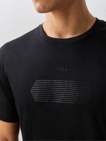 T-Shirt BOSS Active slim fit con detalles en Brillo