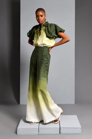 Set Yara Top + Pantalón En Lino Diseñadora Olga Lucia Cortes