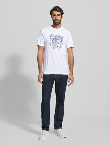 T-Shirt BOSS Regular Fit con Grafico de Temporada en Relieve