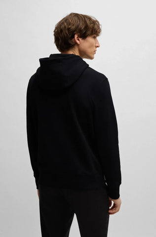 Abrigo Boss Hoodie De Algodón Con Detalles De Logo Terciopelo