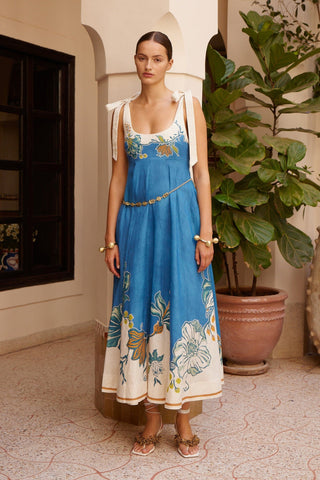 Vestido Midi Luda Ballet de ALÉMAIS en Lino