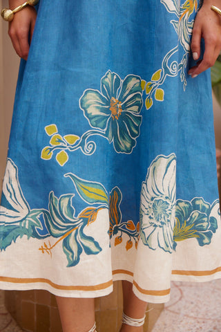 Vestido Midi Luda de ALÉMAIS en Lino