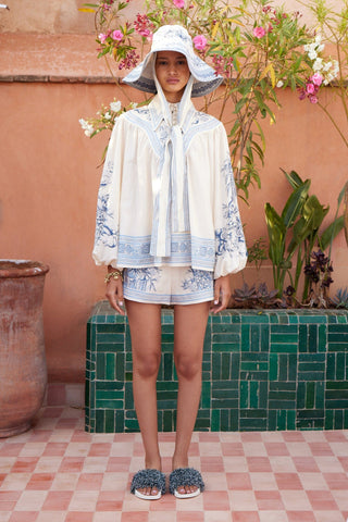 Blusa ALÉMAIS Villa Romantica en Lino Europeo Relaxed Fit