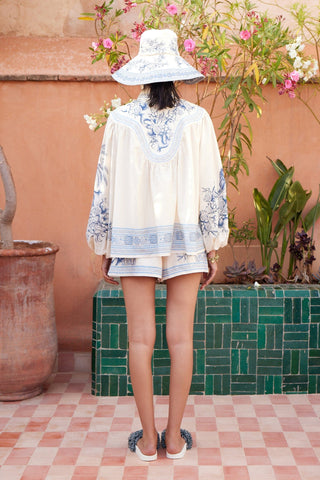 Blusa ALÉMAIS Villa Romantica en Lino Europeo Relaxed Fit