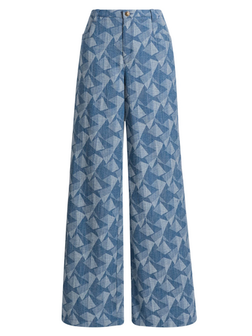 Set Ramy Brook Angelica y Leo en Denim con Estampado Geométrico