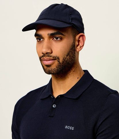 Gorra BOSS Performance Texturizada - Azul Marino