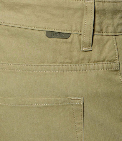 Pantalón BOSS P-Delaware5 Slim Fit de Sarga Stretch – Beige