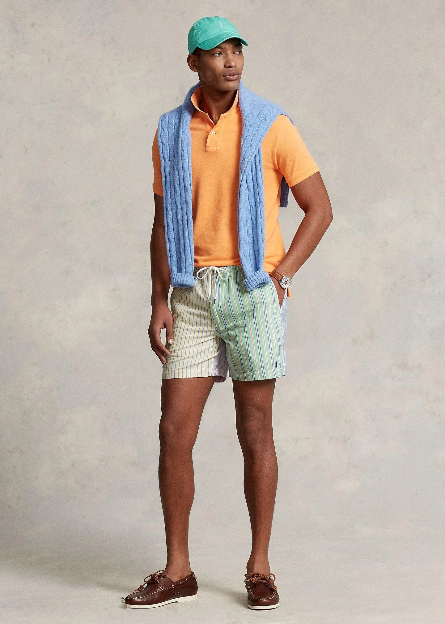 Bermuda Polo Ralph Lauren Oxford ColorBlock - tiendadicons.com