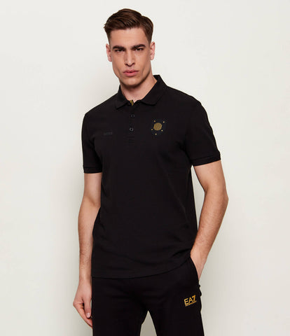 Polo BOSS de Algodón Piqué con Escudo del mundial Aplicado