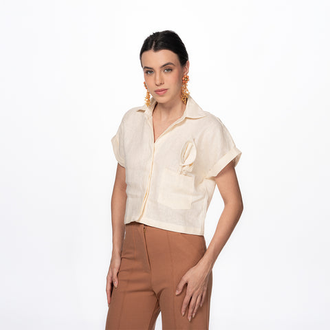 Blusa Simona Cala 100% Lino