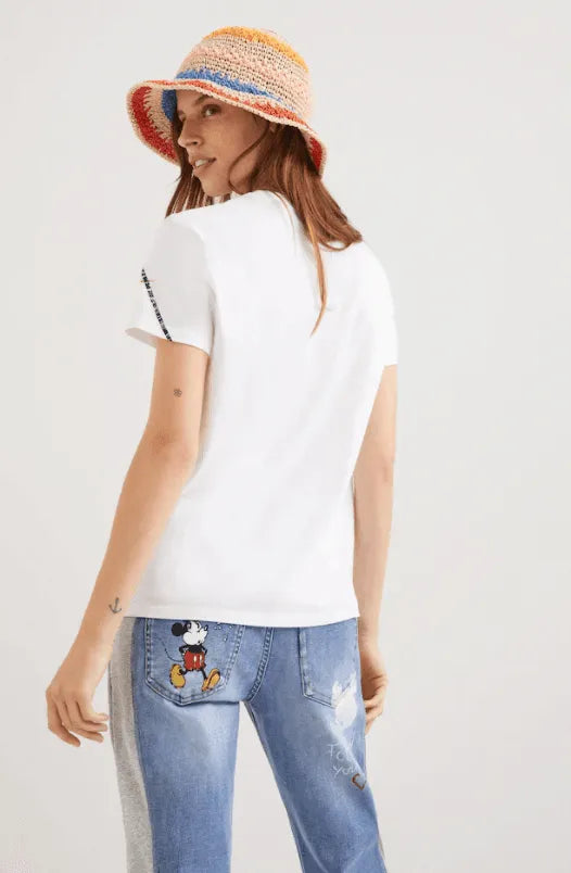 Suéter Desigual X Mickey Mouse - Blanco - tiendadicons.com