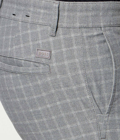 Pantalón Slim Fit BOSS de Cuadros Gris Stretch Hombre - Gris