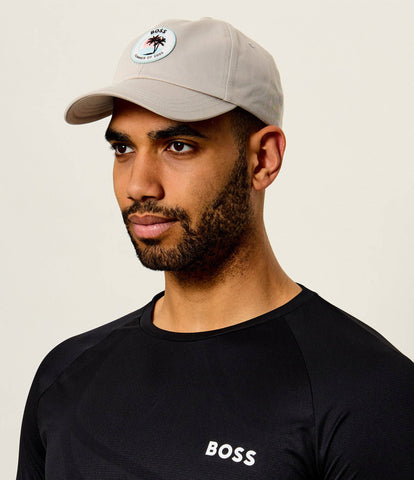 Gorra BOSS Derrel Summer Patch de Algodón - Beige