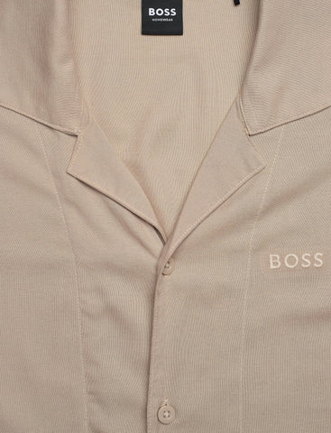 Camisa BOSS Lino y Algadón fresco manga corta