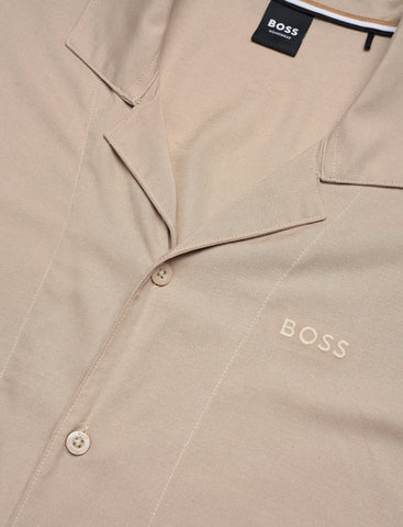 Camisa BOSS Lino y Algadón fresco manga corta