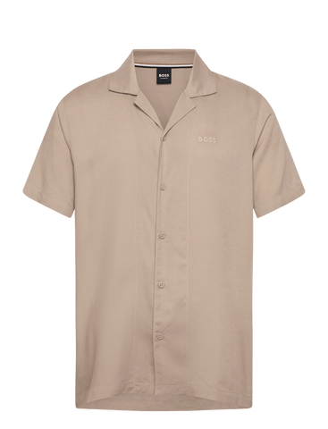 Camisa BOSS Lino y Algadón fresco manga corta