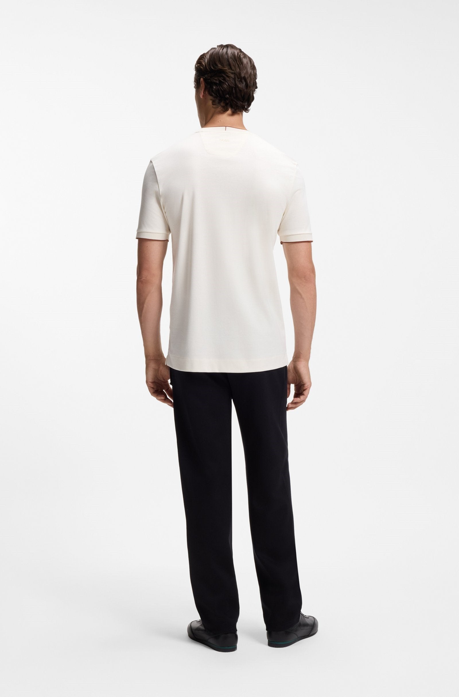 T-shirt BOSS x Aston Martin C-Thompson 80 Regular Fit de Algodón Mercerizado – Blanco