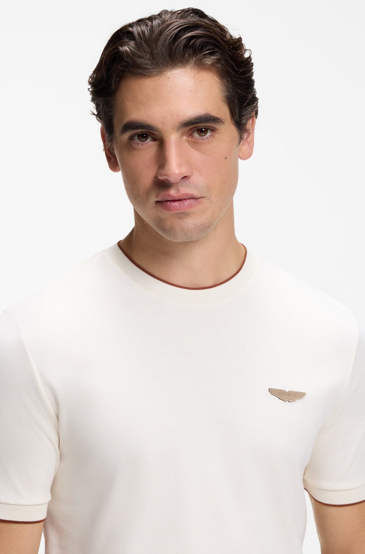T-shirt BOSS x Aston Martin C-Thompson 80 Regular Fit de Algodón Mercerizado – Blanco