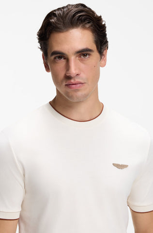 T-shirt BOSS x Aston Martin C-Thompson 80 Regular Fit de Algodón Mercerizado – Blanco